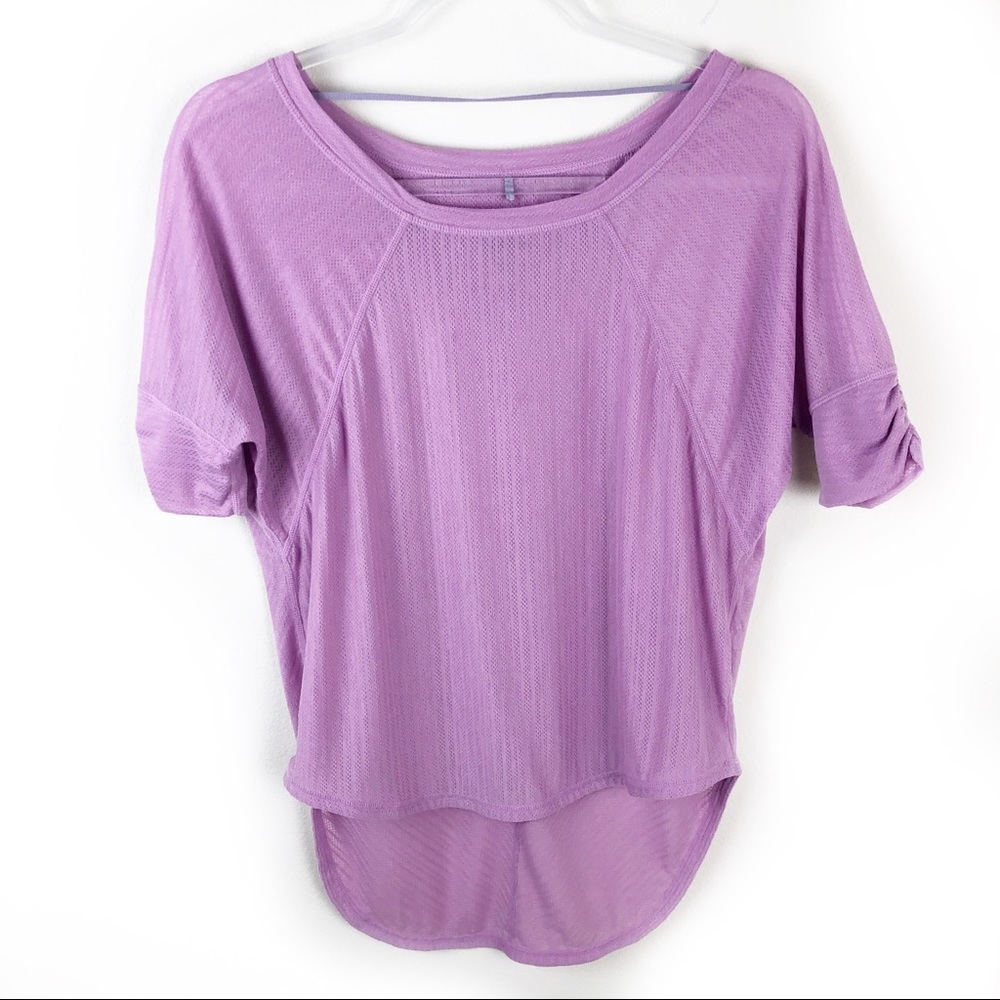 PrAna- hi-low Lilac/pink athleisure top size: S